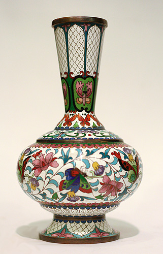 Парные вазы (Латунь, клуазоне - Китай, конец XIX века) 1891 г инфо 257g.