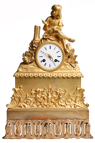 Часы каминные (Бронза, золочение - Россия (?), XIX век) 1868 г инфо 6405g.
