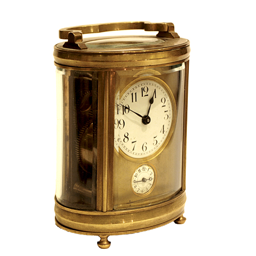 Часы каретные овальные (Бронза - Франция, середина XIX века) 1849 г инфо 6410g.