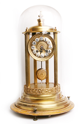 Часы каминные "Ротонда" (Латунь, золочение, стекло - Россия, вторая половина XIX века) XVIII в — парковые павильоны инфо 6412g.