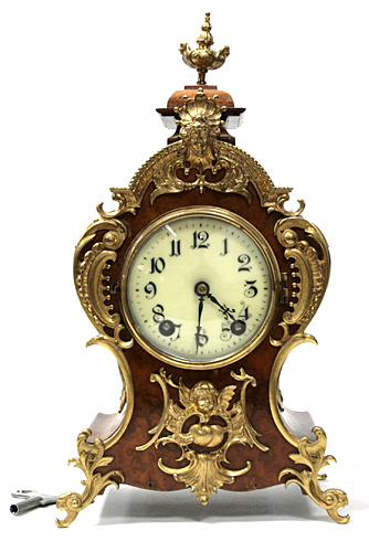Часы каминные (Бронза, дерево - Западная Европа, конец XIX века) 1893 г инфо 6415g.