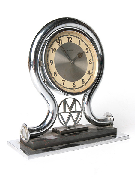 Часы настольные "Kienzle" Металл, стекло Германия, 30 - 40-е гг ХХ века материалов - характерные признаки стиля инфо 6421g.