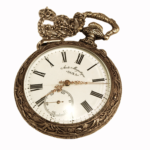 Часы карманные "DOXA" с цепочкой (Металл - Швейцария, начало ХХ века) производителей часов во всем мире инфо 6428g.