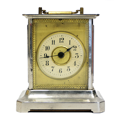 Часы каретные (Металл, литье - Россия, 10-е годы ХХ века) 1912 г инфо 6432g.