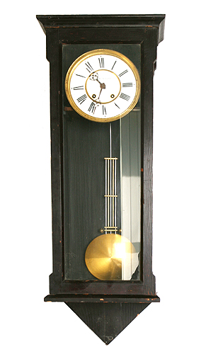 Часы настенные с маятником "Павел Буре" (Дерево, латунь, эмаль - Россия, начало ХХ века) стенки прикреплена петля для подвески инфо 6453g.