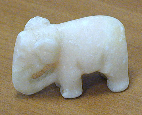 Мраморный слоник Середина XX века 1950 г инфо 6471g.