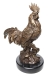 Статуэтка "Петух" Бронза, мрамор Франция, вторая половина ХХ века взъерошенные перья, дополняют мощную фигуру инфо 6521g.
