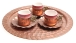 Набор чайный на три персоны (медь, ковка, штамповка, фарфор, глазуровка), Западная Европа, XX век 1955 г инфо 6563g.