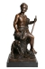 Фигура "Пастух" (Бронза, патинирование, черный мрамор - Франция, конец XIX - начало ХХ века) техническим уровнем своего скульптурного литья инфо 6619g.