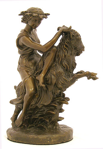 Скульптура "Вдохновение" Бронза, литье, чеканка Западная Европа, начало XX века подбито войлоком Сохранность очень хорошая инфо 6626g.