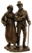 Скульптура "Старики" (Бронза - Западная Европа, начало XX века) Благородная патина Сохранность очень хорошая инфо 6705g.