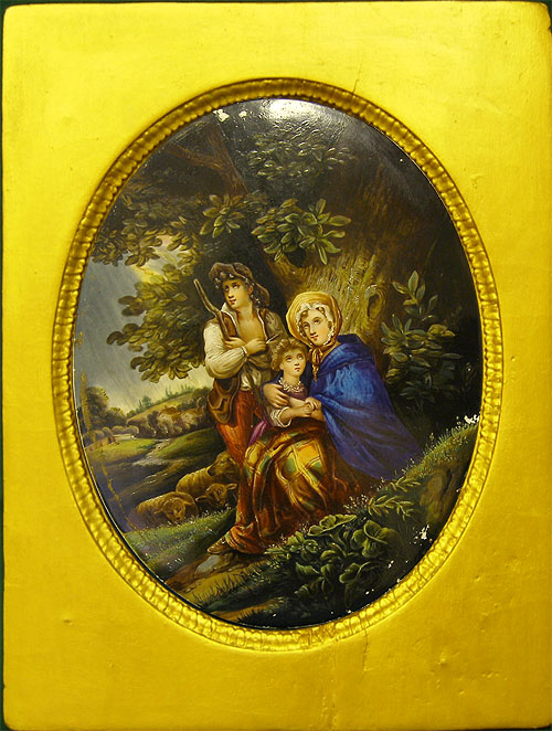 Пласт Фарфор, роспись, дерево, позолота Германия, начало XIX века 1846 г инфо 7254g.