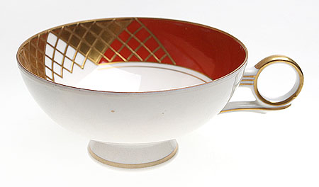 Чашка чайная Фарфор, роспись, золочение ГДР, 1960-е гг Schaubachkunst 1963 г инфо 7278g.