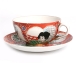 Чашка с блюдцем "Гейша" (фарфор, роспись) Восток, середина ХХ века создано и на дне чашки инфо 7395g.