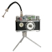 Настольная зажигалка "Фотоаппарат" (Металл, пластмасса - Западная Европа, 50-е годы ХХ века) владельческими пометами на внутренней стороне инфо 7682g.