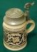 Пивная кружка с крышкой, именная Керамика, эмаль, металл Германия, конец XIX века 1890 г инфо 7910g.